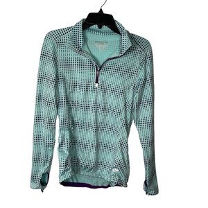 Marika tek dry-wick sweater performance wear fleece Sz M 1/4 zip long sleeves